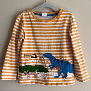 Starting Out Dino/dog walking long sleeve t-shirt | 24M toddler